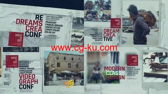 AE模板-犯罪电影侦探查案电影纪录片开场报纸风格新闻视频的图片1