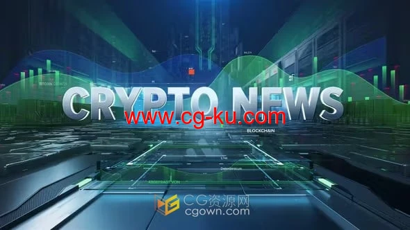 AE模板-科技新闻虚拟演播室直播频道视频包装的图片1