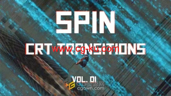 AE模板-录像带效果旋转过渡CRT Spin Transitions Vol. 01的图片1