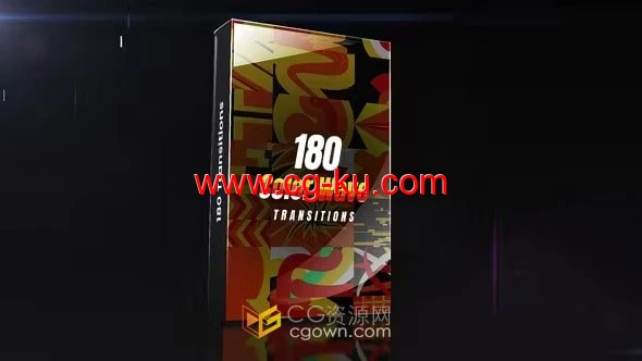 AE脚本与模板-180个充满活力的彩色波浪过渡的图片1