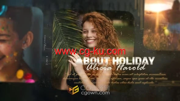 AE模板-卡片式照片视频相册Quotes Album Slideshow的图片1