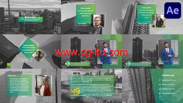 AE模板-商业风格干净公司宣传片品牌介绍视频的图片1