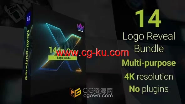 14个实用标志动画LOGO合集免费下载-AE模板的图片1