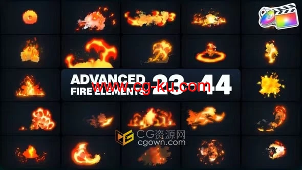 82组火焰燃烧烟雾特效元素动画FCPX插件Fire Elements的图片1