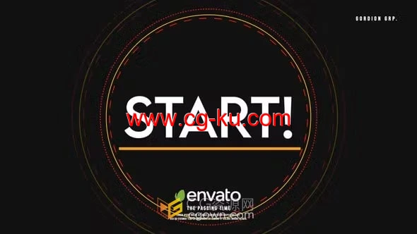 AE模板-广播倒计时圆形计时器10秒倒数的图片1