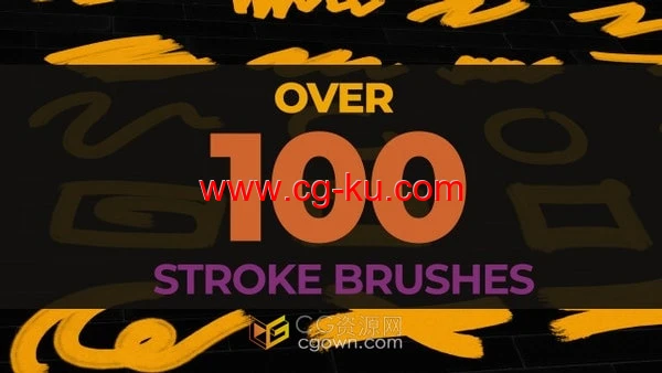 AE模板-描边涂鸦笔刷画笔视频叠加效果的图片1