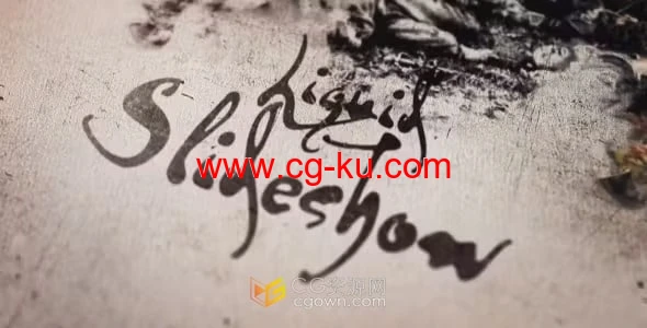 AE模板-复古旧纸水墨动画纪录片水彩素描液体幻灯片的图片1