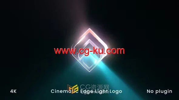 轮廓边缘光标志揭晓AE LOGO模板的图片1