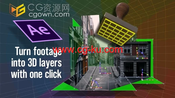 AE脚本3D Plane Stamp v1.7素材纹理3D投影工具的图片1