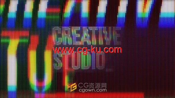 Glitch失真屏幕故障RGB 分割技术标志动画-AE模板的图片1