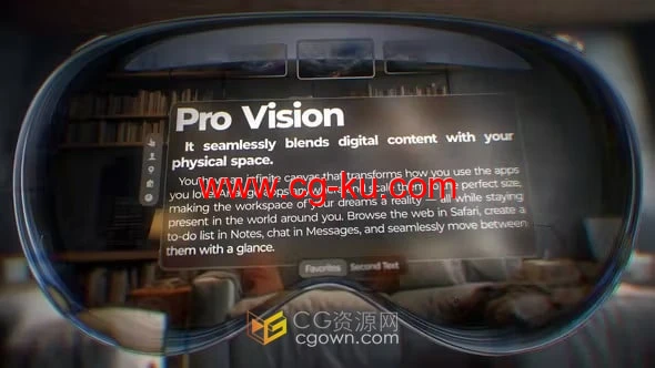Apple Vision Pro专业视觉AR沉浸感操作视频演示AE模板的图片1