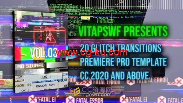 20个信号干扰数字故障过渡Glitch Transitions Vol. 03-PR模板的图片1