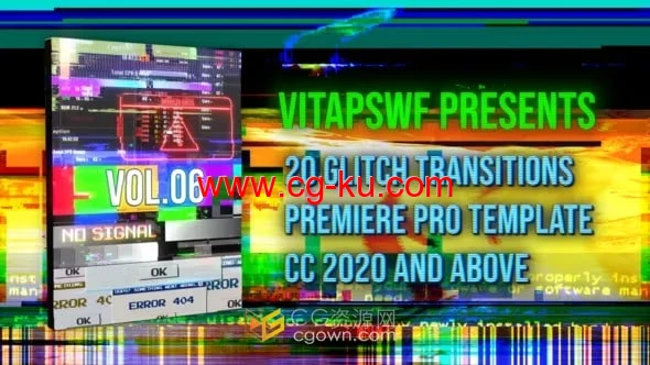 20个故障干扰过渡Glitch Transitions Vol. 06-PR模板的图片1