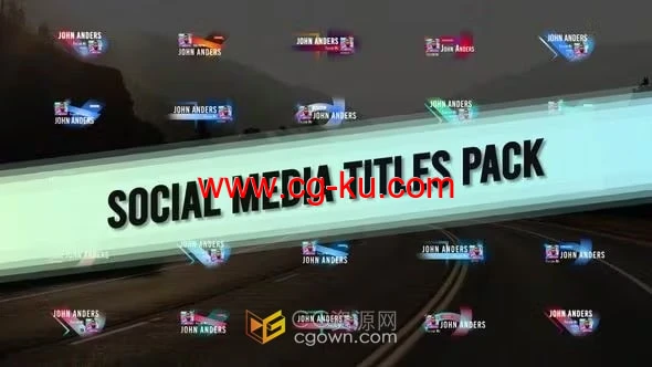AE模板-社交媒体标题包带头像人名展示游戏玩家订阅按钮的图片1