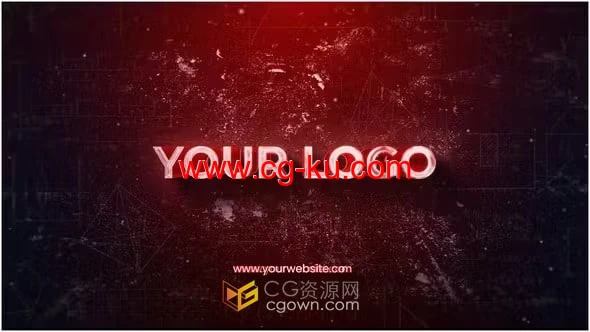Grunge变形LOGO动画片头片尾-AE模板的图片1