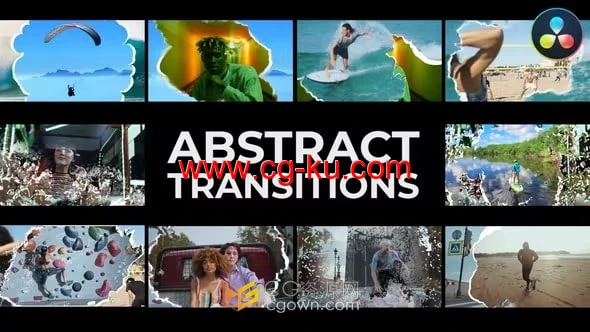 液体风格抽象流体水滴粒子过渡-DR达芬奇模板的图片1