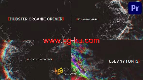 动态数字故障幻灯片PR模板宣传介绍视频动画的图片1