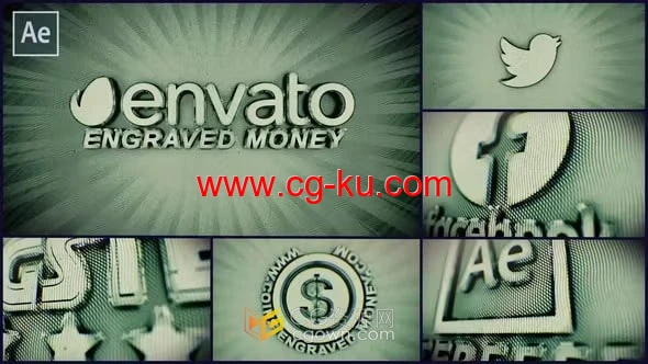 AE模板-标志文本特写镜头雕刻效果LOGO动画电影开场白的图片1