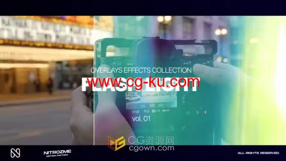 AE模板-闪烁频闪灯光闪光效果叠加特效元素的图片1