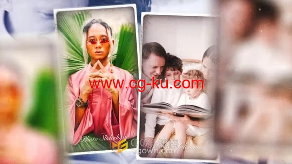 温馨漏光照片视频相册电影幻灯片AE模板的图片1