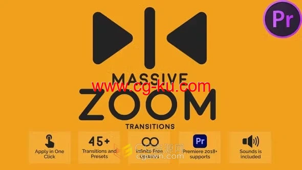 45+很酷的故障动画缩放过渡效果-PR模板的图片1