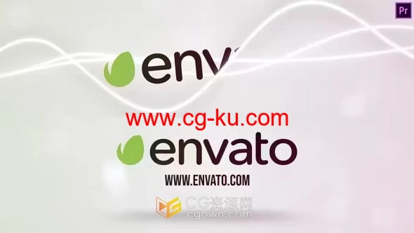 优雅简约白光线条LOGO动画-PR片头片尾标志模板的图片1