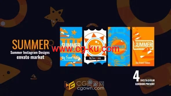 AE与PR模板-星形图标元素垂直短视频动态海报的图片1