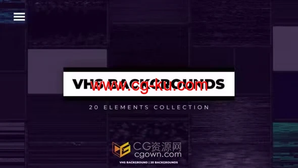 20个VHS背景动画元素免费下载AE模板的图片1