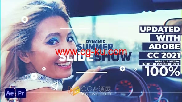 AE与PR模板-活力动态夏季旅游宣传片快速简洁商业庆典介绍视频的图片1