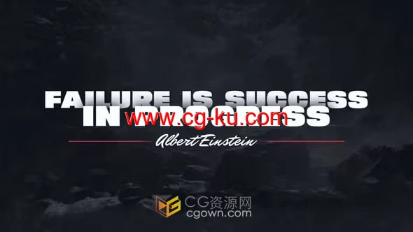 4K简约大标题文本消息字幕动画-AE模板的图片1