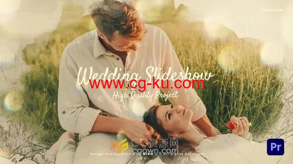 独特精美的结婚照片视频相册婚礼幻灯片下载-PR模板的图片1