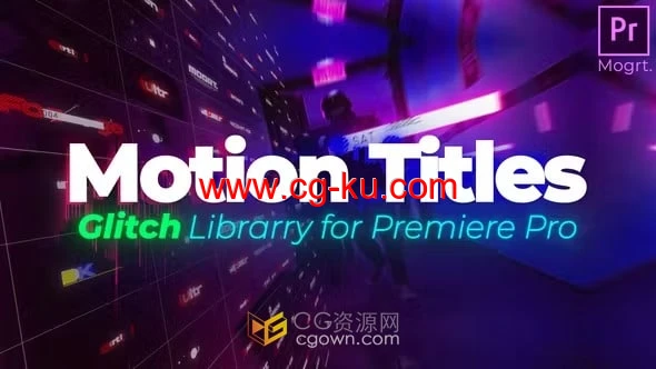 很酷的故障标题动画适用于电影预告片各种网络游戏视频-PR模板的图片1