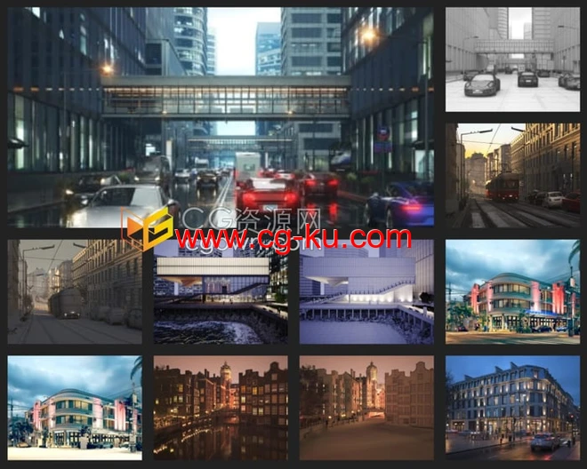 Archexteriors vol.37城市夜景三维场景3D模型的图片1