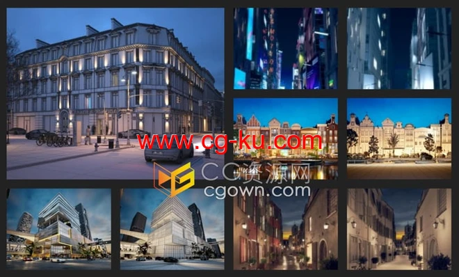 Archexteriors vol.37城市夜景三维场景3D模型的图片2