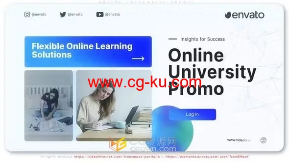 AE模板-远程教育在线课程推广网络技术介绍学校招生简章宣传片的图片1