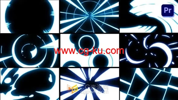 Premiere卡通能量手绘动画转场过渡效果PR模板的图片1