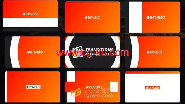 FCPX插件10组带LOGO或文字转场过渡效果Transitions的图片1