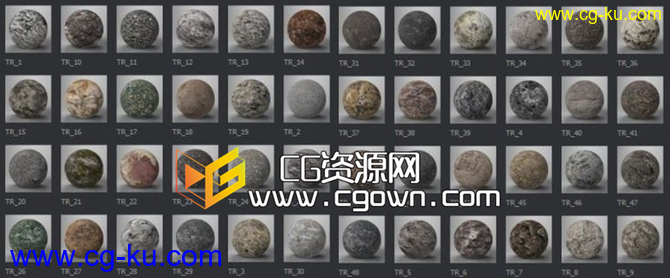 48种岩石地形E3D材质 Element 3D Terrain Rock Shader的图片1