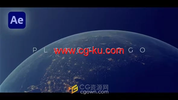 大气电影开场地球标志LOGO动画-AE模板的图片1