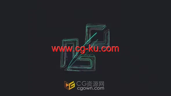 4K黑暗背景草图绘制涂鸦标志动画-AE模板的图片1