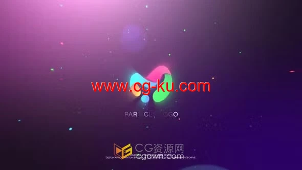 大气闪亮彩光粒子汇聚LOGO片头片尾动画-AE模板的图片1