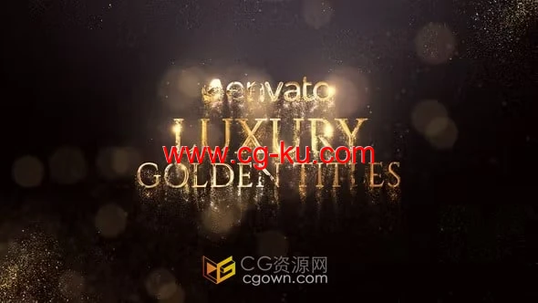 AE模板-豪华金色粒子文本标题适合各种颁奖晚会婚礼视频字幕的图片1