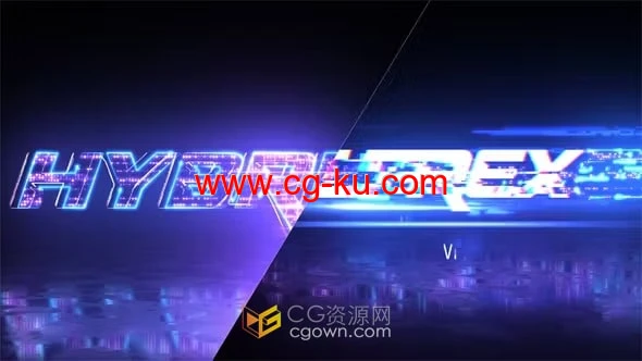 快速故障像素化LOGO动画显示-AE模板的图片1