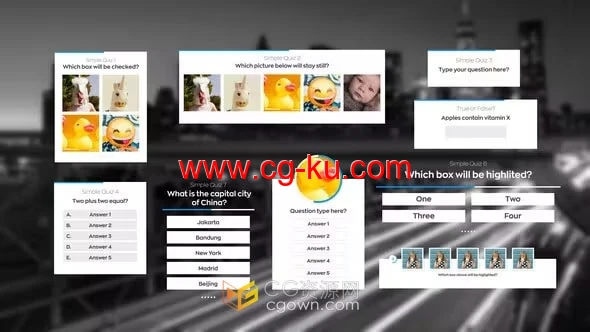 10款简单页面测试选择工具动画-AE模板的图片1