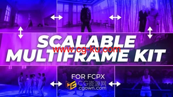 FCPX插件响应网格布局分屏动画Scalable Multiframe Kit的图片1