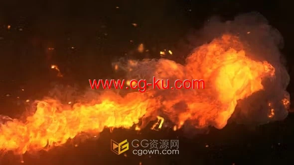 火焰燃烧灼热感标志显示动画-AE模板的图片1