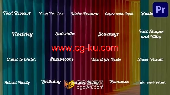 快速动态液体形状和线条动画标题-PR模板的图片1