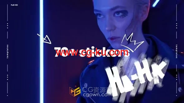 FCPX插件71个卡通元素动画箭头线条形状Animated Stickers Pack的图片1