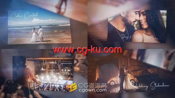 视差婚礼相册浪漫庆典仪式视频幻灯片-AE模板的图片1
