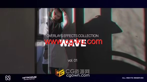 AE模板-画面波浪效果Wave Effects Overlays Collection Vol. 01的图片1